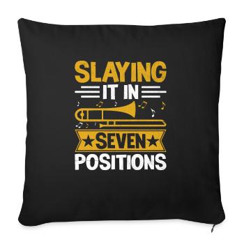 Tromboniste Tromboniste Marchand Band Trombone - Coussin et housse de 45 x 45 cm - noir - Devant