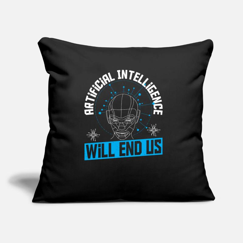 Cyborg AI Robot Engineer Prompt Engineer Coussin et housse de 45 x 45 cm