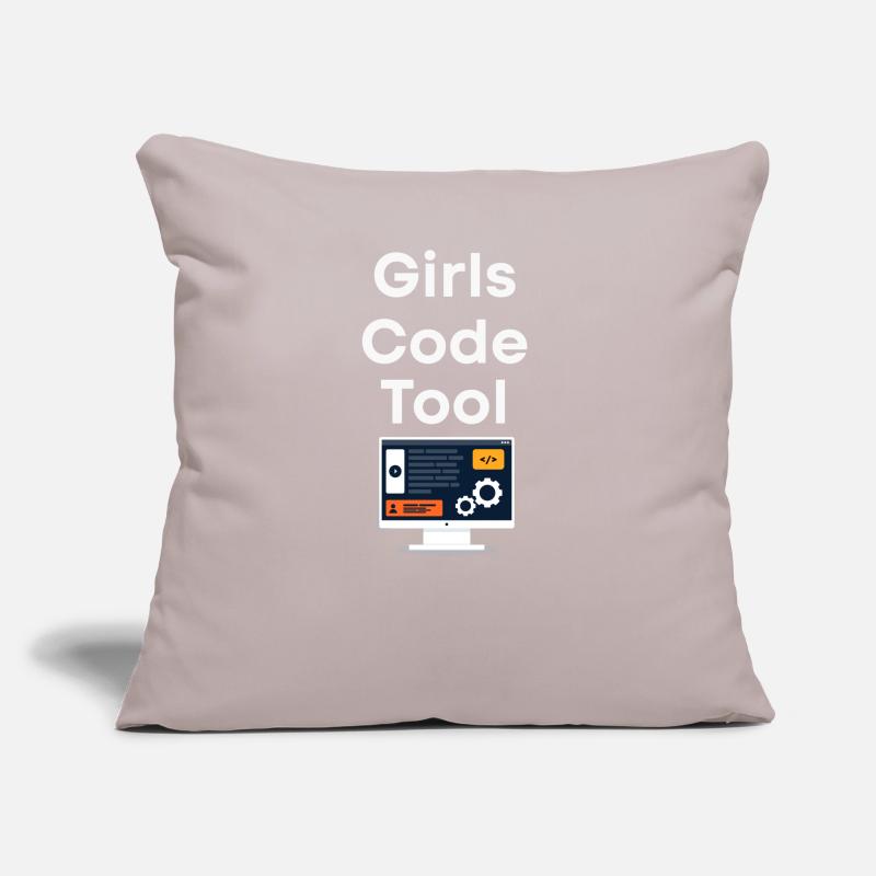 Mädchen Programmieren Auch Programmierer Sofakissen mit Füllung 45 x 45 cm