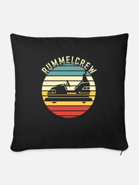Freizeitpark Kirmes Rummel Autoscooter - Sofakissen mit Füllung 45 x 45 cm - Schwarz