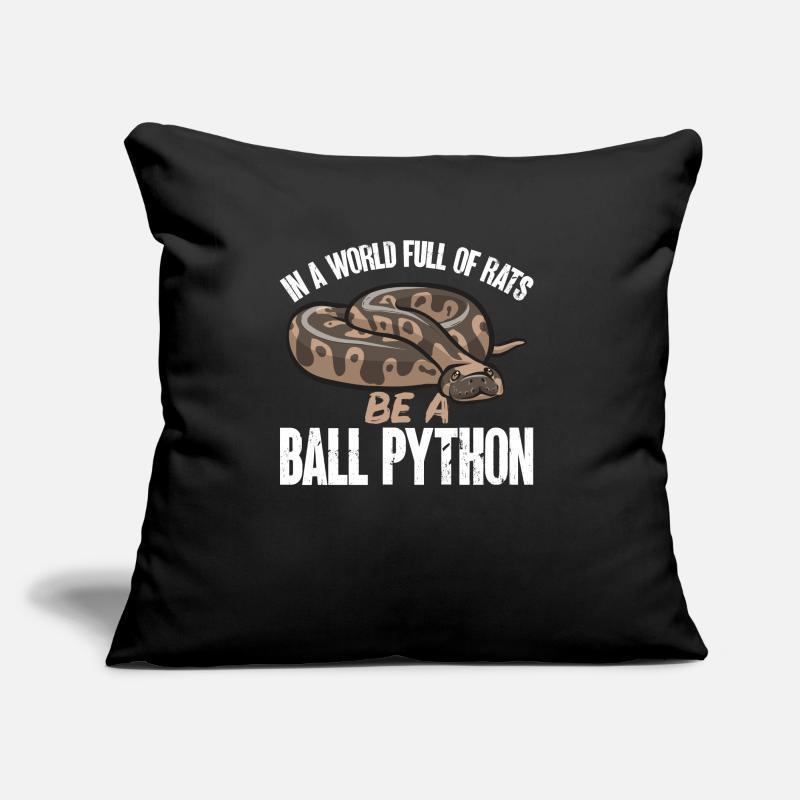 Ball Python Snake King Python Coussin et housse de 45 x 45 cm