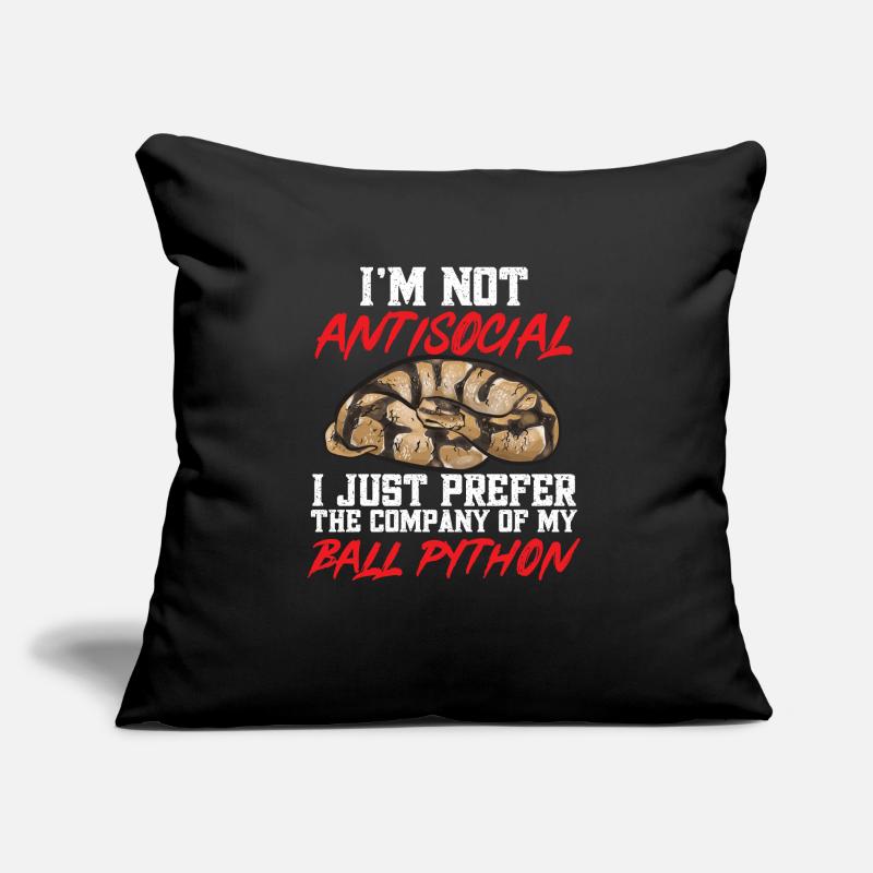 Ball Python Snake King Python Coussin et housse de 45 x 45 cm