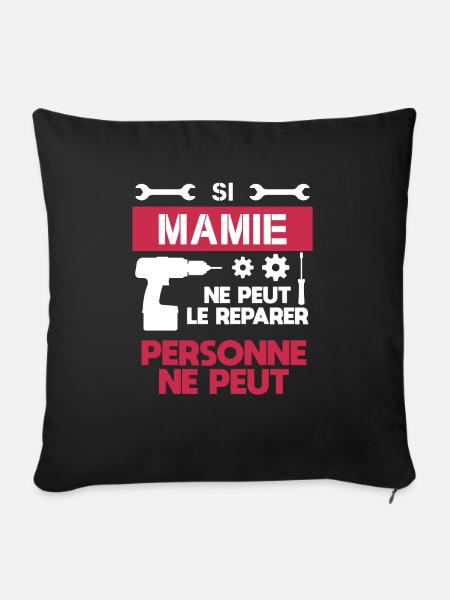 Oma DIY Oma DIY Oma - Sofakissen mit Füllung 45 x 45 cm - Schwarz