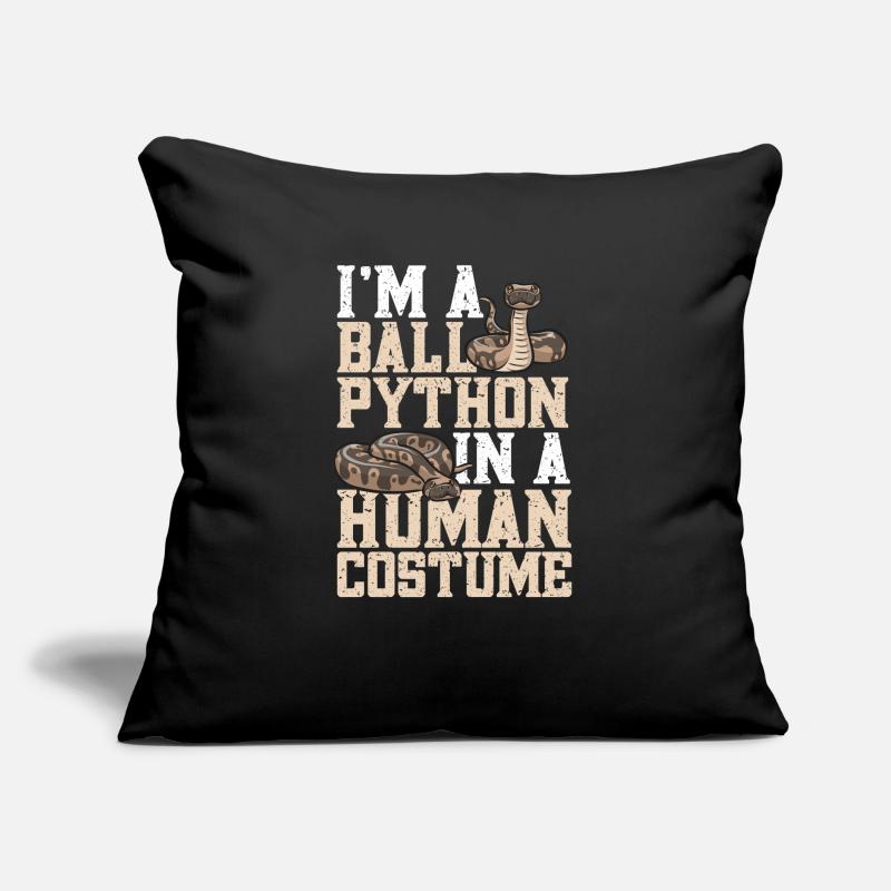 Ball Python Snake King Python Coussin et housse de 45 x 45 cm