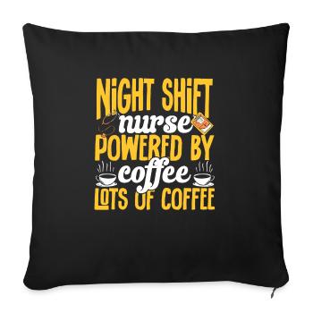 Night Shift Nurse - Sofa pillow with filling 45cm x 45cm - black - Front
