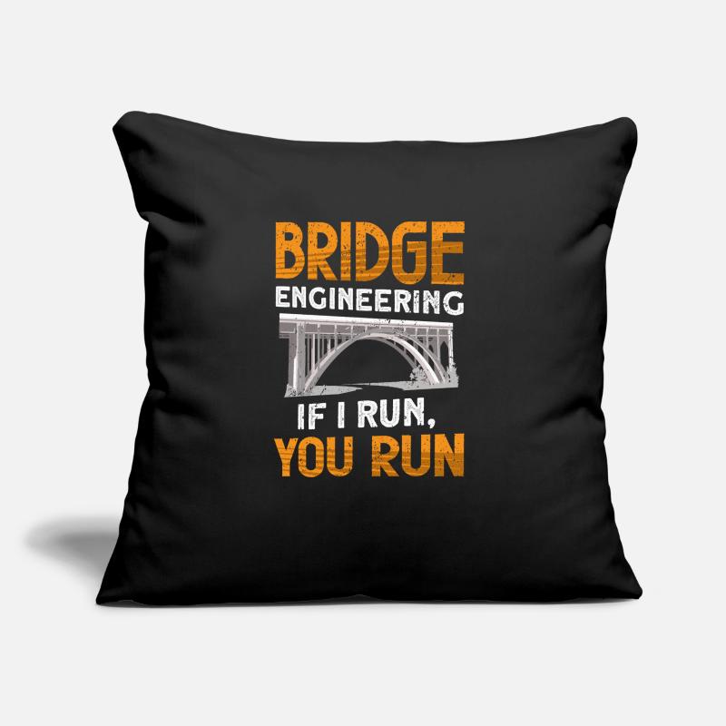 Bridge Construction and Bridge Engineer Sofa pillow with filling 45cm x 45cm