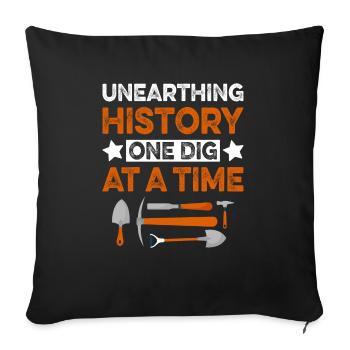 Unique fun design for - Sofa pillow with filling 45cm x 45cm - black - Front