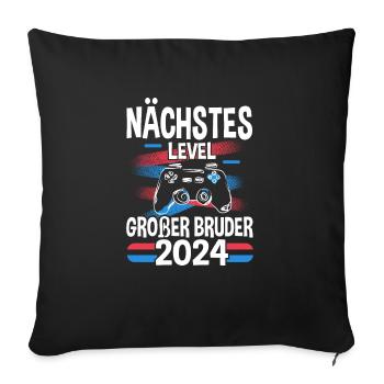 Next Level Big Brother 2024 - Sofa pillow with filling 45cm x 45cm - black - Front