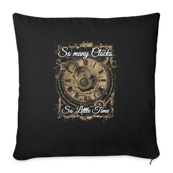 Horologie Stunde Bedeutung Uhrmacher - Sofakissen mit Füllung 45 x 45 cm - Schwarz - Vorne