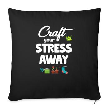 Make your stress-free ceramics - Sofa pillow with filling 45cm x 45cm - black - Front