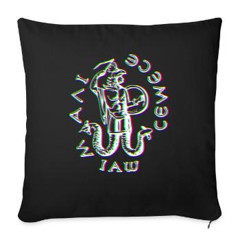 Glitched Abraxas symbol - Sofa pillow with filling 45cm x 45cm - black - Front