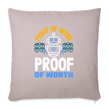 Cryptocurrency AI & Crypto Enthusiast Blockchain - Sofa pillow with filling 45cm x 45cm - light taupe - Front