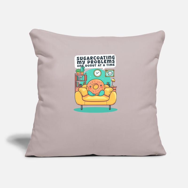 Donut Lover Sugarcoating Problems Donut at a Time Sofa pillow with filling 45cm x 45cm