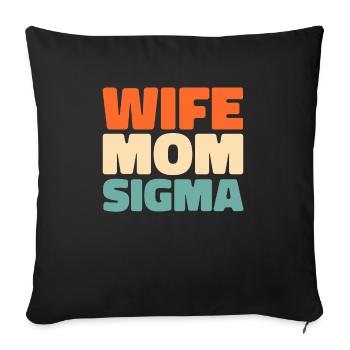 Sorority Soroitas Sigma Mama - Sofa pillow with filling 45cm x 45cm - black - Front
