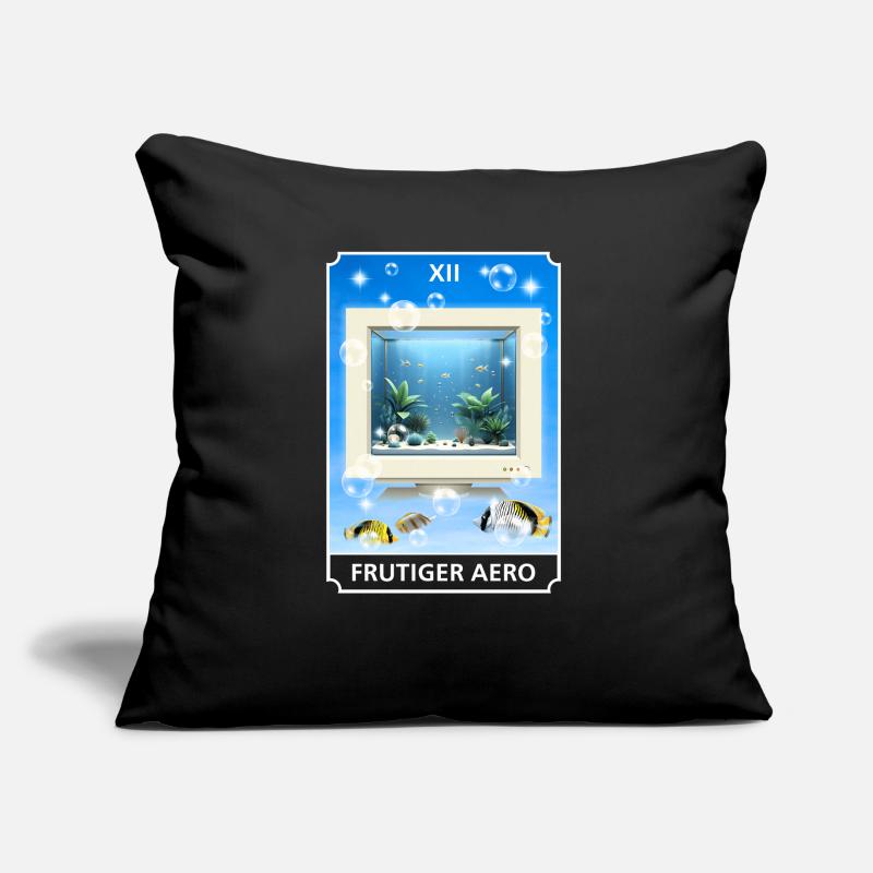 Frutiger Aero Aesthetic Tech Computer Aquarium Sofakissen mit Füllung 45 x 45 cm