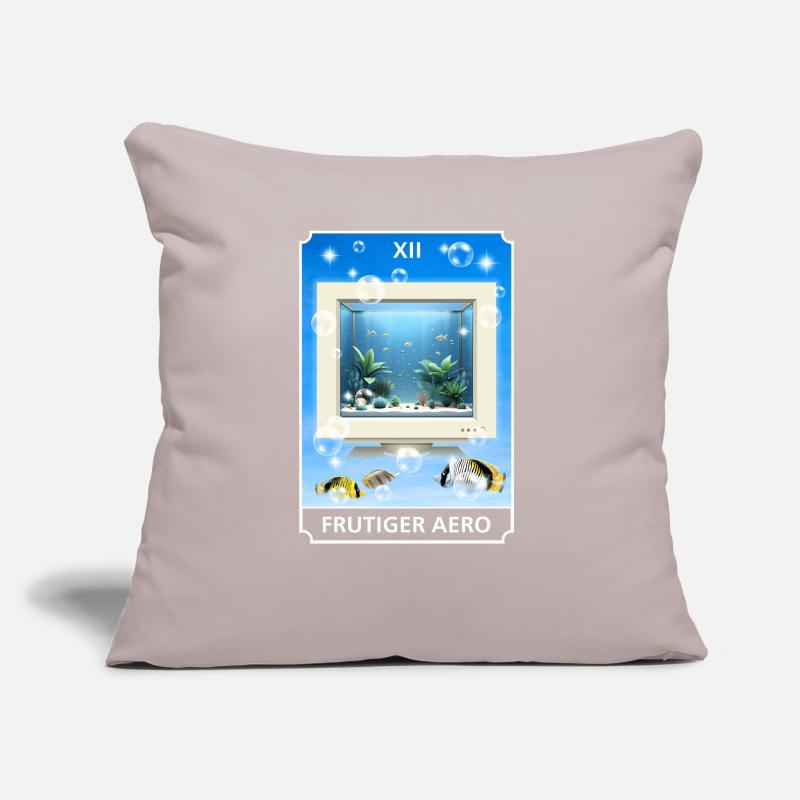 Frutiger Aero Aesthetic Tech Computer Aquarium Sofakissen mit Füllung 45 x 45 cm