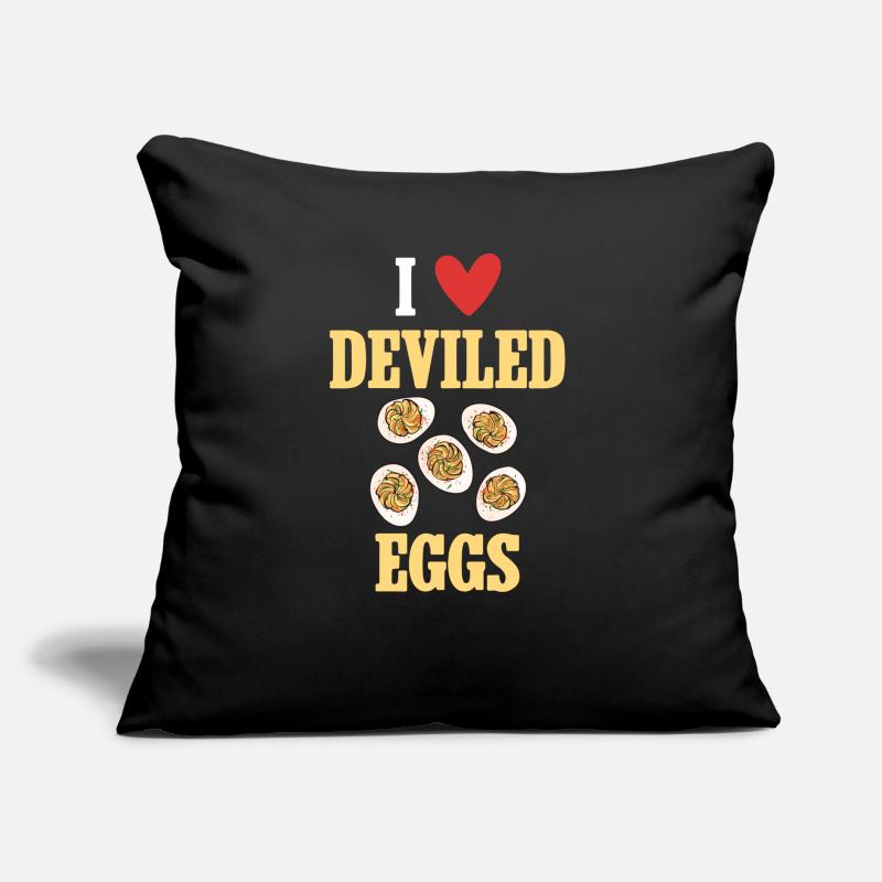 Gefüllte Eier Deviled Eggs Sofakissen mit Füllung 45 x 45 cm