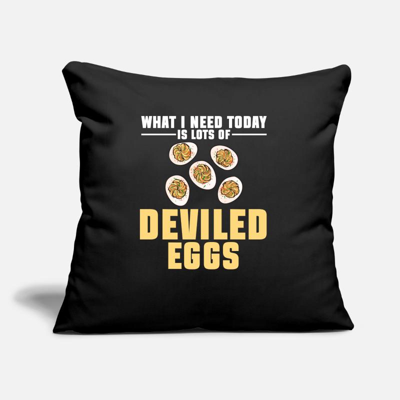 Gefüllte Eier Deviled Eggs Sofakissen mit Füllung 45 x 45 cm