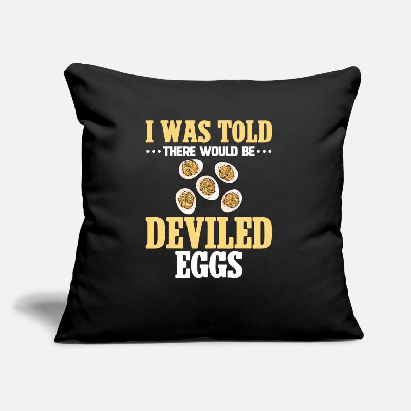 Stuffed Eggs Deviled Eggs Sofa pillow with filling 45cm x 45cm