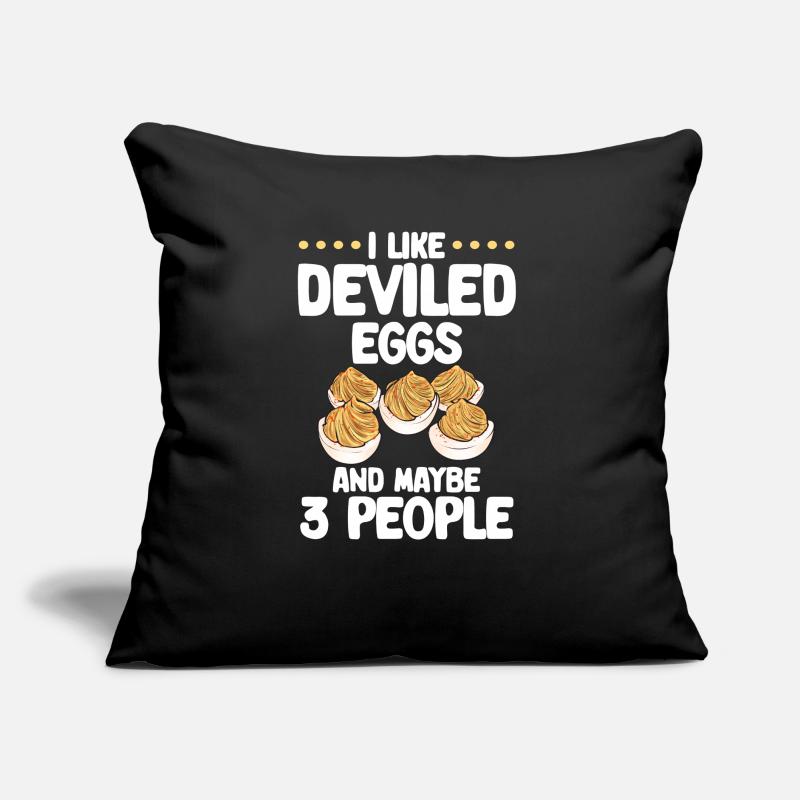 Stuffed Eggs Deviled Eggs Sofa pillow with filling 45cm x 45cm