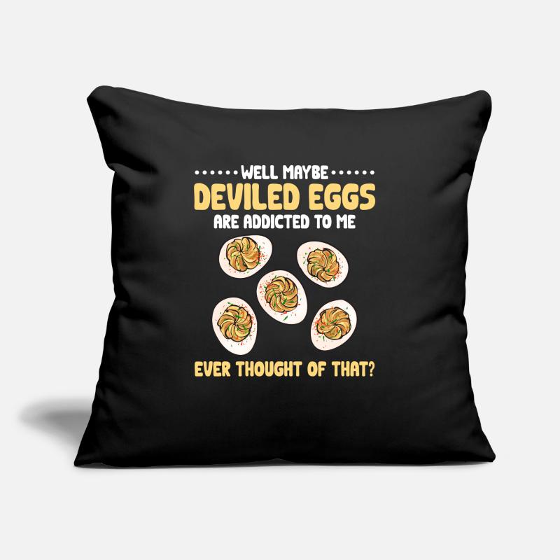 Gefüllte Eier Deviled Eggs Sofakissen mit Füllung 45 x 45 cm