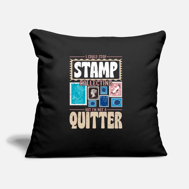 Philatéliste dévoué : ne pas abandonner, juste collectionner Coussin et housse de 45 x 45 cm