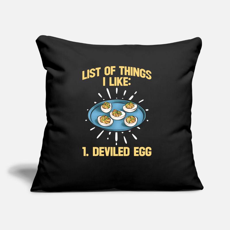 Stuffed Eggs Deviled Eggs Sofa pillow with filling 45cm x 45cm
