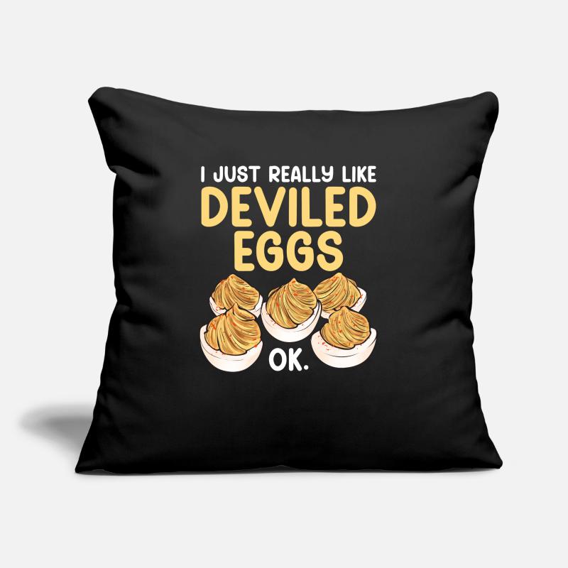 Stuffed Eggs Deviled Eggs Sofa pillow with filling 45cm x 45cm