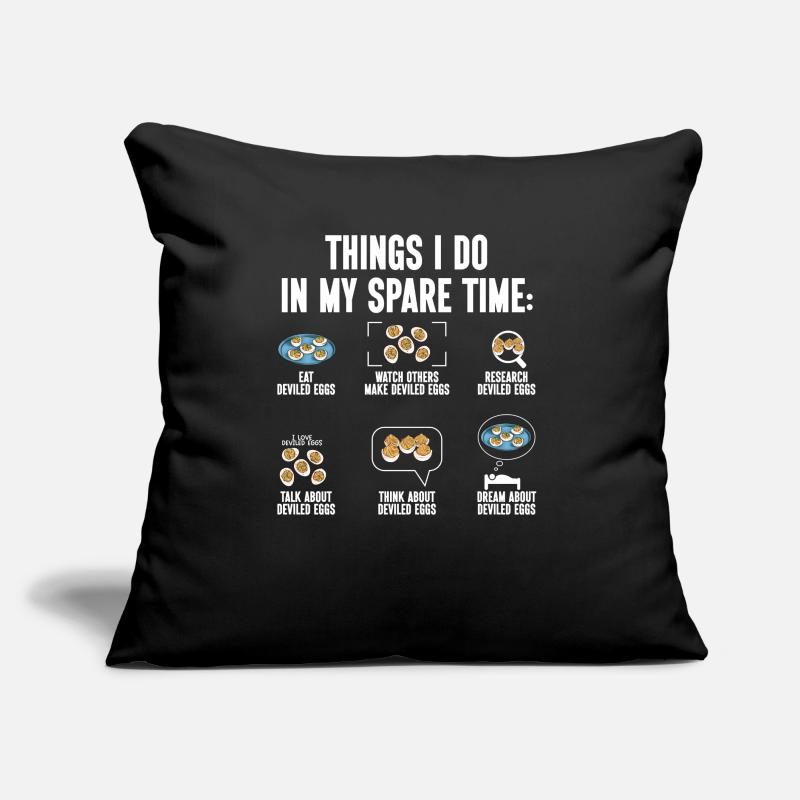 Stuffed Eggs Deviled Eggs Sofa pillow with filling 45cm x 45cm
