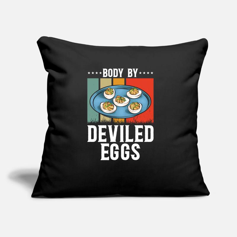 Stuffed Eggs Deviled Eggs Sofa pillow with filling 45cm x 45cm