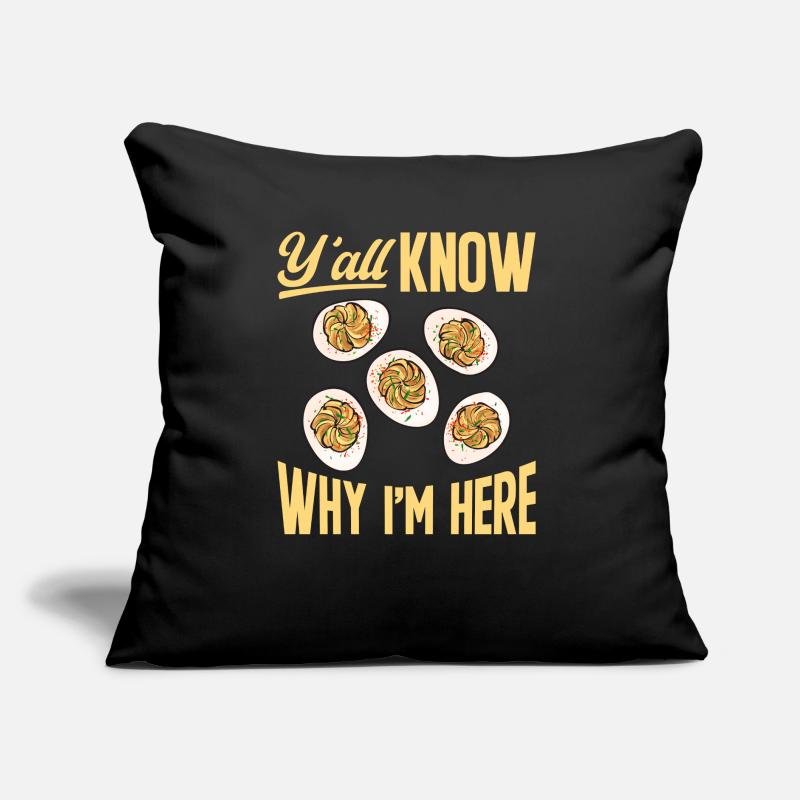 Gefüllte Eier Deviled Eggs Sofakissen mit Füllung 45 x 45 cm