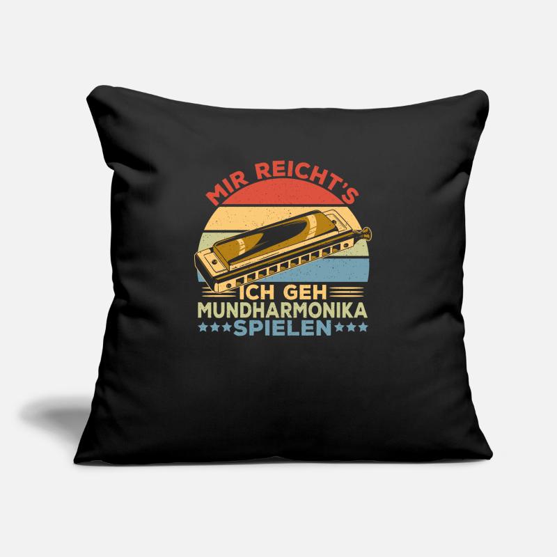 Playing Harmonica Gift Sofa pillow with filling 45cm x 45cm