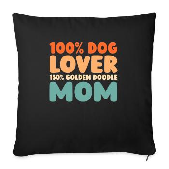 Golden Doodle - Sofa pillow with filling 45cm x 45cm - black - Front