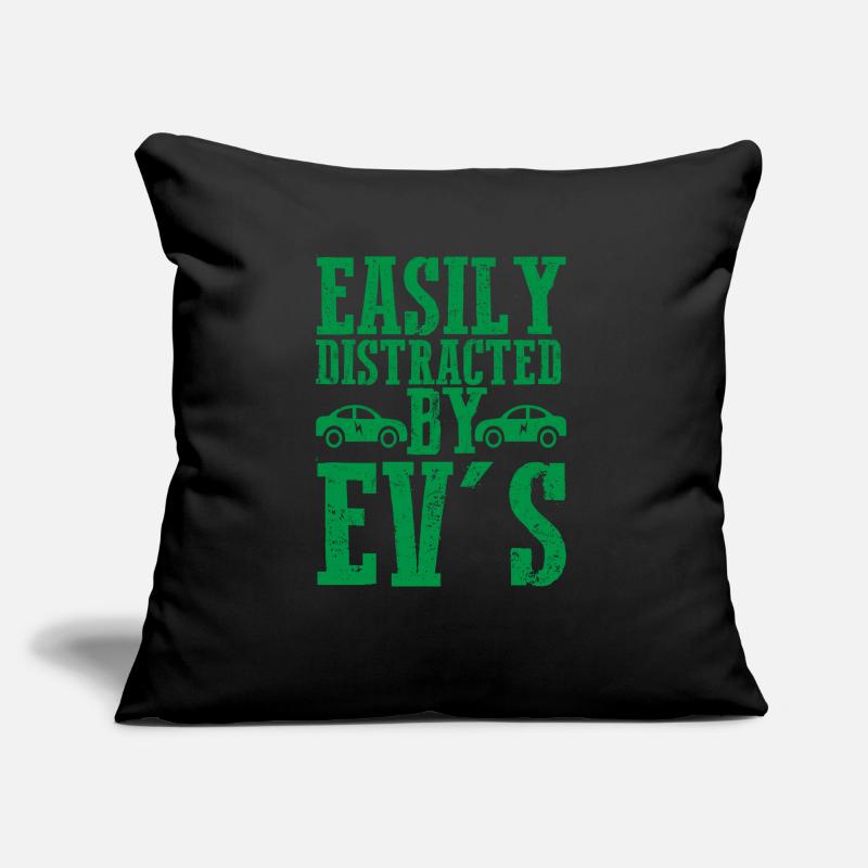 Easily Distracted By EV's EV Driver Electric Car Sofakissen mit Füllung 45 x 45 cm