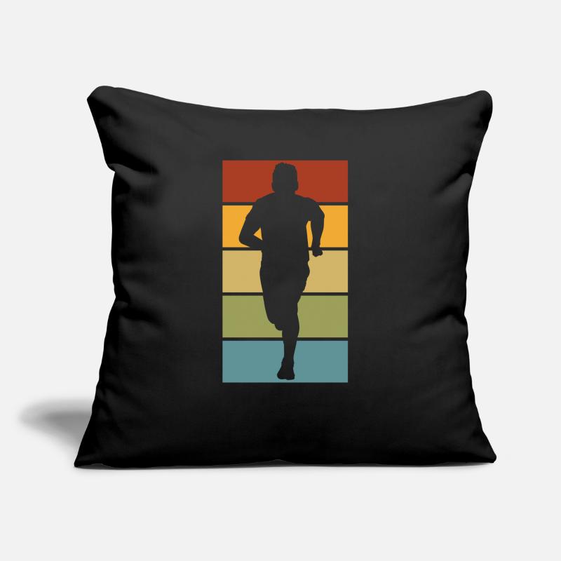 Conception de course pour les coureurs au marathon Coussin et housse de 45 x 45 cm