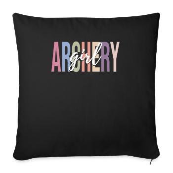 Archer bow and arrow - Sofa pillow with filling 45cm x 45cm - black - Front