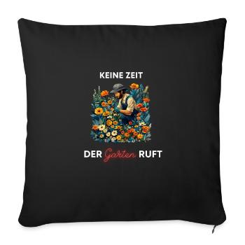 Gardener Hobby Gardener Garden Horticulture - Sofa pillow with filling 45cm x 45cm - black - Front