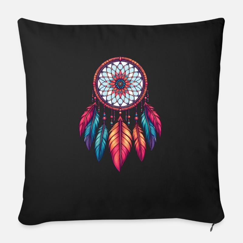 Native American Native Dreamcatcher - Sofa pillow with filling 45cm x 45cm - black