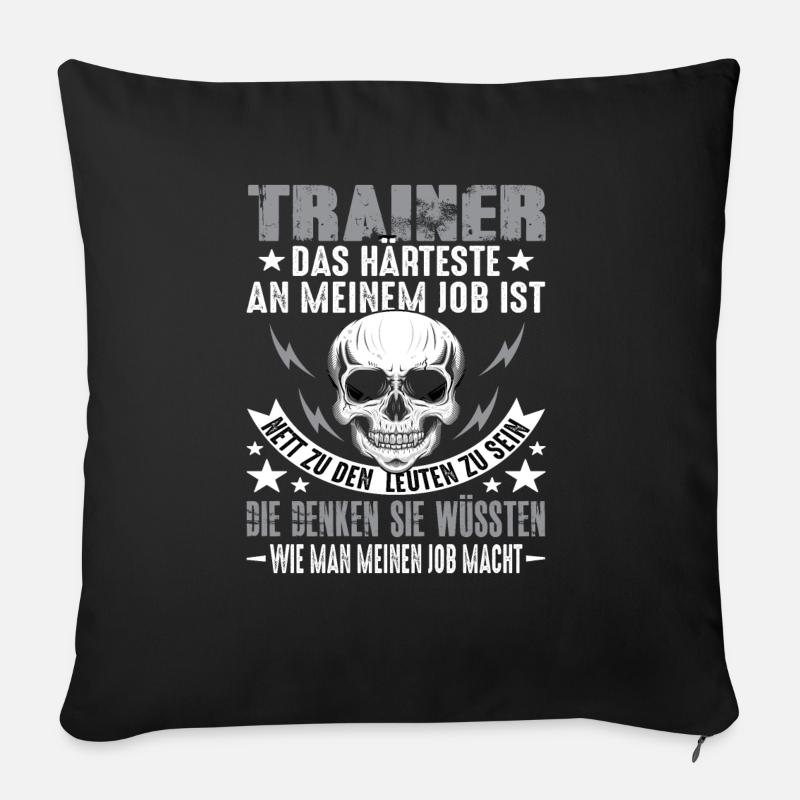 Trainer - Sofakissen mit Füllung 45 x 45 cm - Schwarz