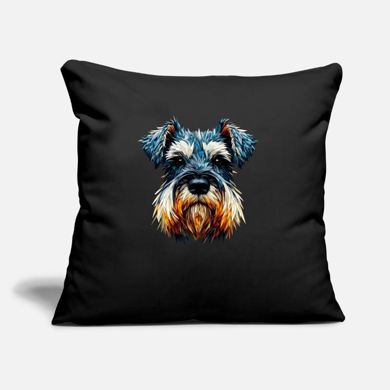 Polygone Art Schnauzer Géant Schnauzers Coussin et housse de 45 x 45 cm