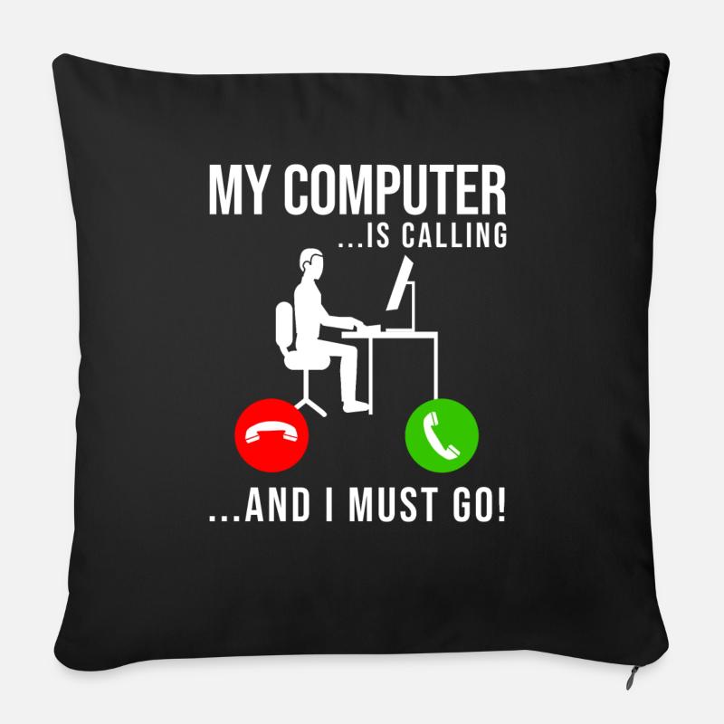 Programmierer Entwickler Programmierer Programmieren IT Computer - Sofakissen mit Füllung 45 x 45 cm - Schwarz