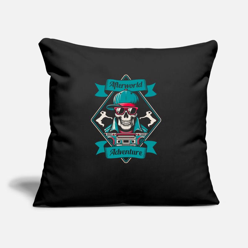 Breakdance Breakdancer Breakdancing Skull Sofa pillow with filling 45cm x 45cm