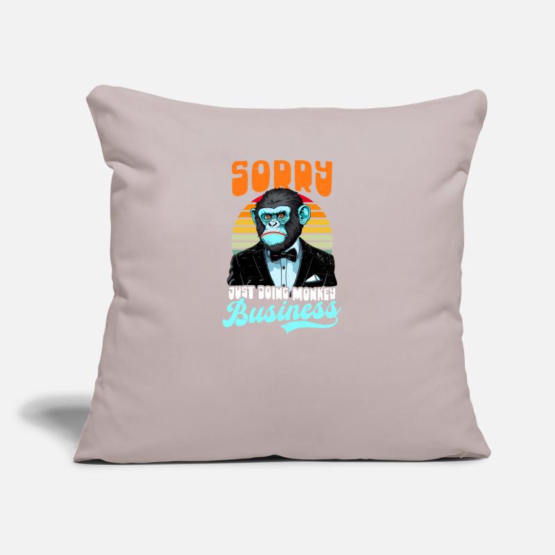 Monkey Lover Sorry Doing Monkey Business Sofa pillow with filling 45cm x 45cm