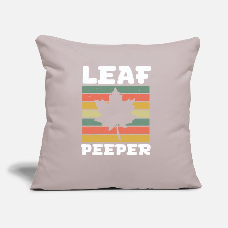 Leaf Peeper Rétro Vintage Feuillage Leaf Peeping Coussin et housse de 45 x 45 cm