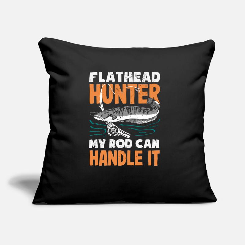 Funny catfish lover flathead fish Sofa pillow with filling 45cm x 45cm