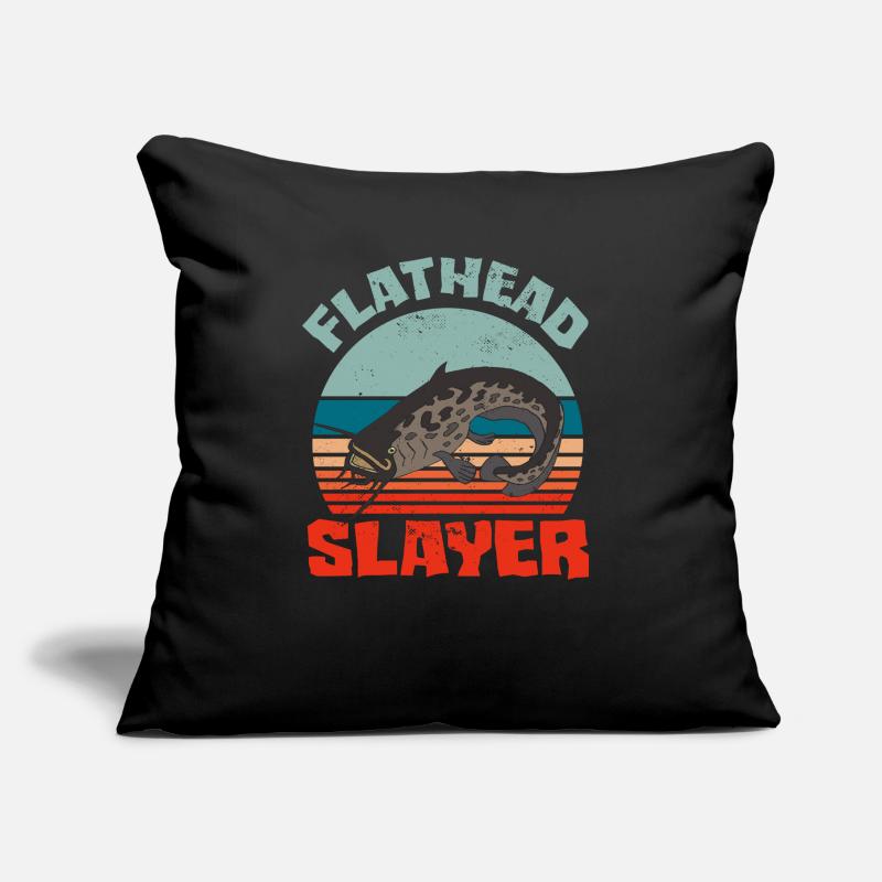 Funny catfish lover flathead fish Sofa pillow with filling 45cm x 45cm