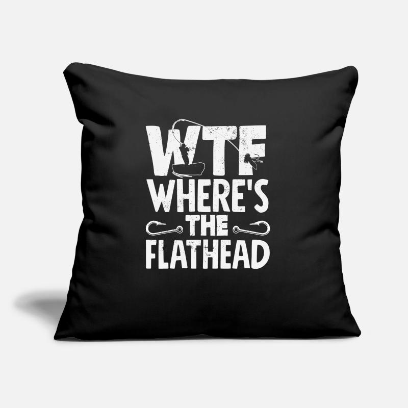 Funny catfish lover flathead fish Sofa pillow with filling 45cm x 45cm