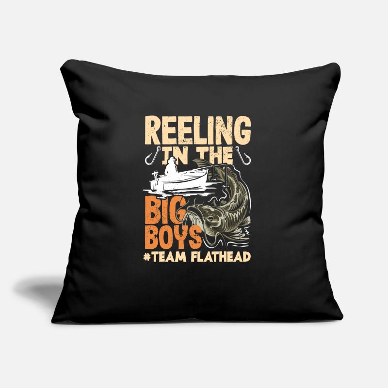 Funny catfish lover flathead fish Sofa pillow with filling 45cm x 45cm