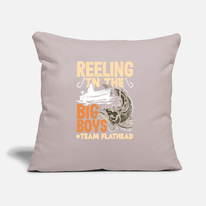 Funny catfish lover flathead fish Sofa pillow with filling 45cm x 45cm