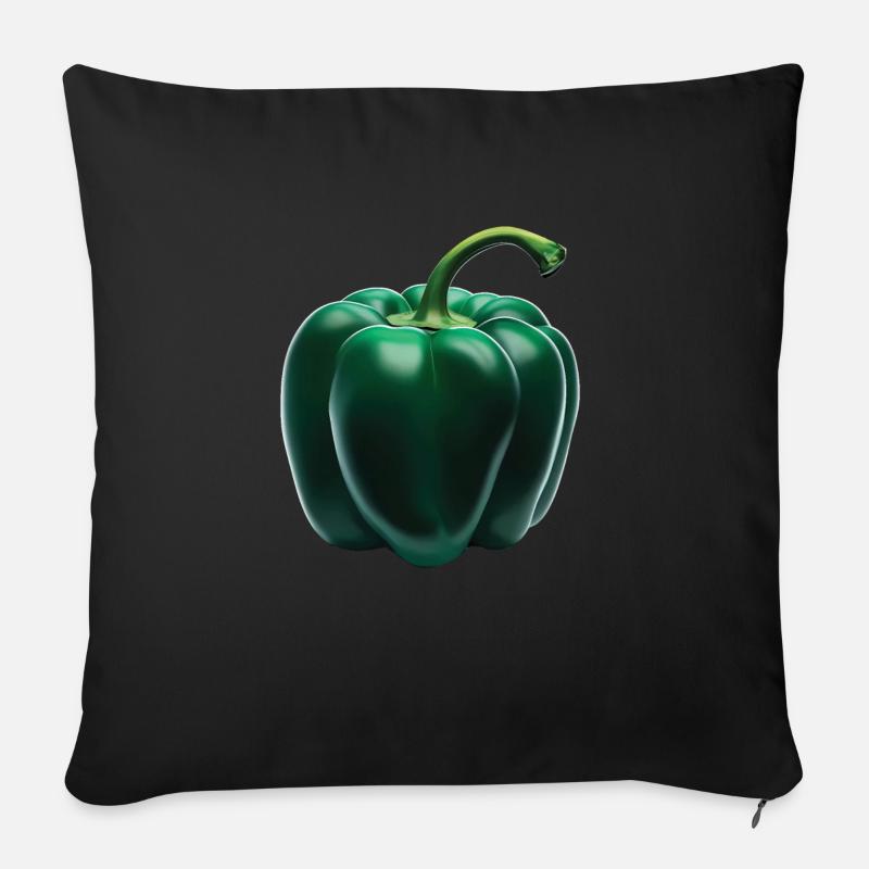 Paprika Geschenk - Sofakissen mit Füllung 45 x 45 cm - Schwarz